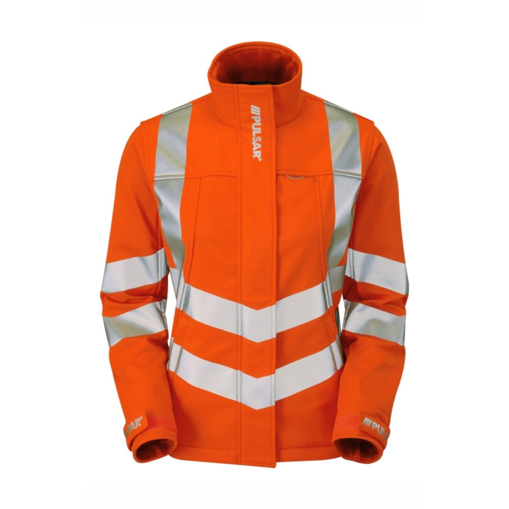 PULSAR PR707 Rail Spec Ladies Hi-Vis Soft Shell Jacket - Premium WOMENS HI-VIS JACKETS from PULSAR - Just £64.39! Shop now at femaleworkwear.com