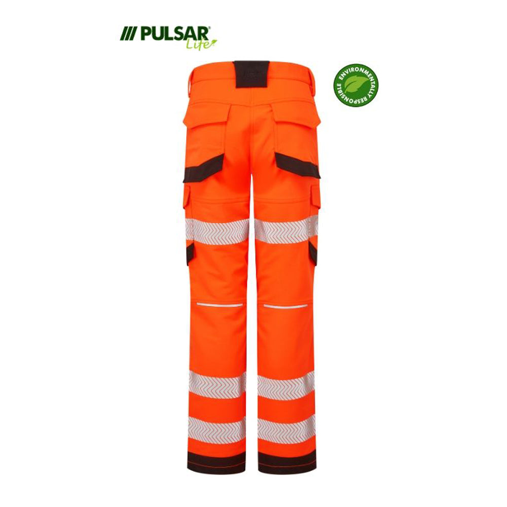 PULSAR® LIFE LFE972 GRS Women's Stretch Hi-Vis Combat Trouser Orange - Premium WOMENS HI-VIS TROUSERS from Pulsar - Just £84.19! Shop now at femaleworkwear.com