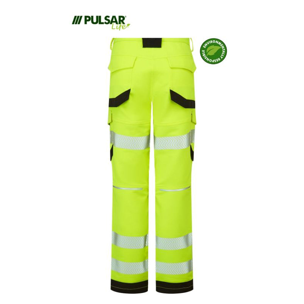 PULSAR® LIFE LFE971 GRS Women's Stretch Hi-Vis Combat Trouser Yellow - Premium WOMENS HI-VIS TROUSERS from Pulsar - Just £84.19! Shop now at femaleworkwear.com