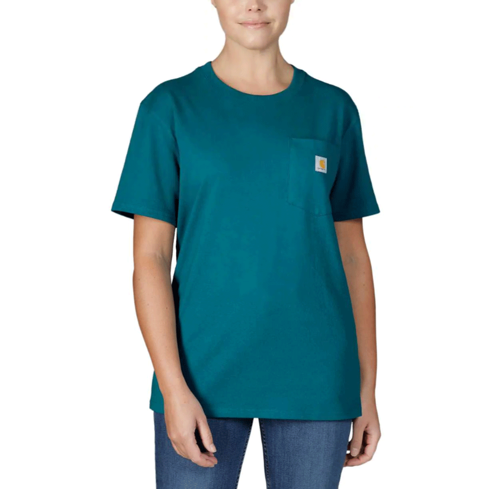 Carhartt 103067 Women's Loose Fit Heavyweight Short Sleeve K87 Pocket T-Shirt - Premium WOMENS T-SHIRTS from Carhartt - Just £15.18! Shop now at femaleworkwear.com