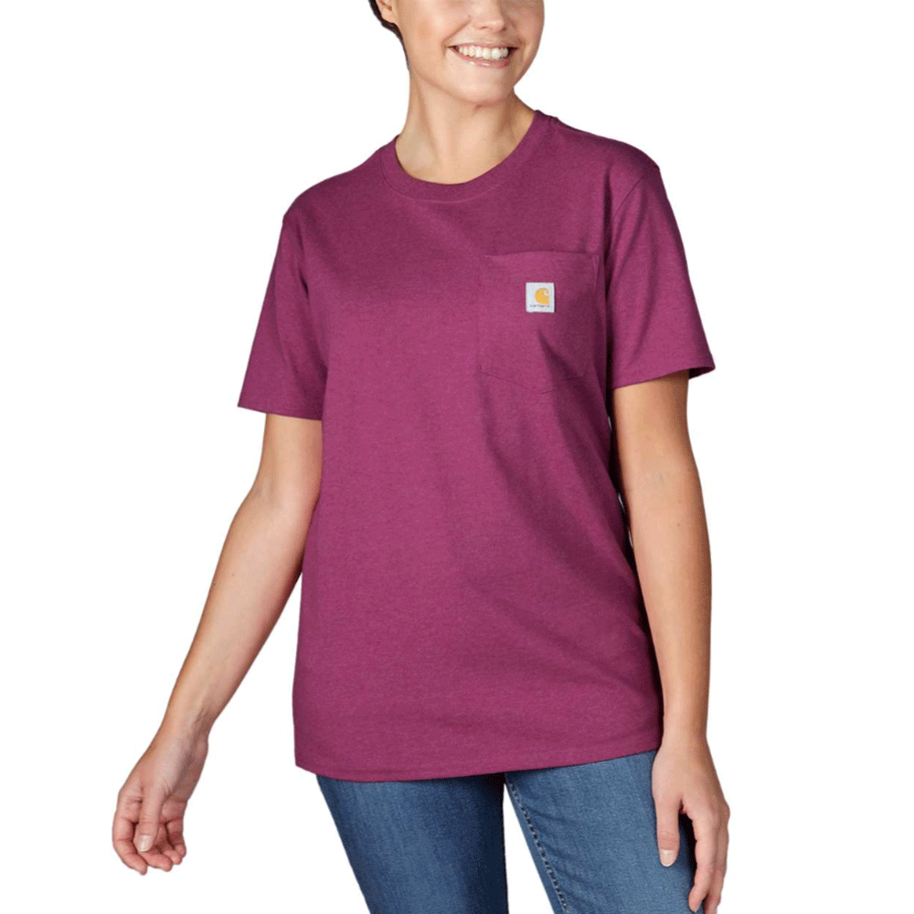 Carhartt 103067 Women's Loose Fit Heavyweight Short Sleeve K87 Pocket T-Shirt - Premium WOMENS T-SHIRTS from Carhartt - Just £15.18! Shop now at femaleworkwear.com