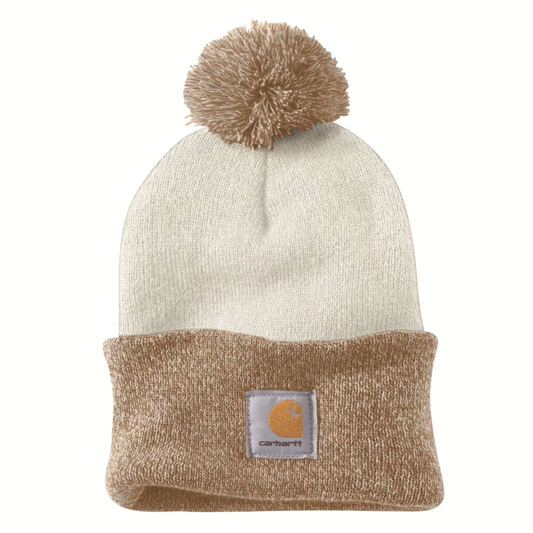 Carhartt 102240 Womens Lookout Knit Pom-Pom Cuffed Beanie Hat - Premium WOMENS HEADWEAR from Carhartt - Just £18.45! Shop now at femaleworkwear.com