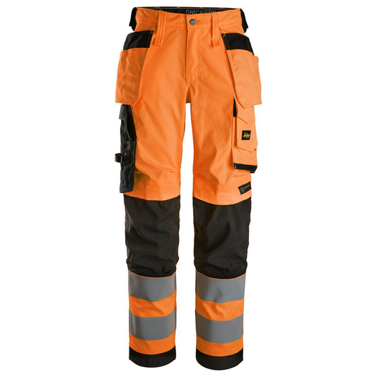 Snickers 6734 High-Vis Class 2 Women's Stretch Trousers Holster Pockets - Premium WOMENS HI-VIS TROUSERS from Snickers - Just £99.24! Shop now at femaleworkwear.com