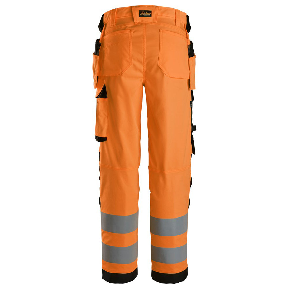 Snickers 6743 Hi-Vis Class 2 Women's Stretch Trousers Holster Pockets - Premium WOMENS HI-VIS TROUSERS from Snickers - Just £108.72! Shop now at femaleworkwear.com