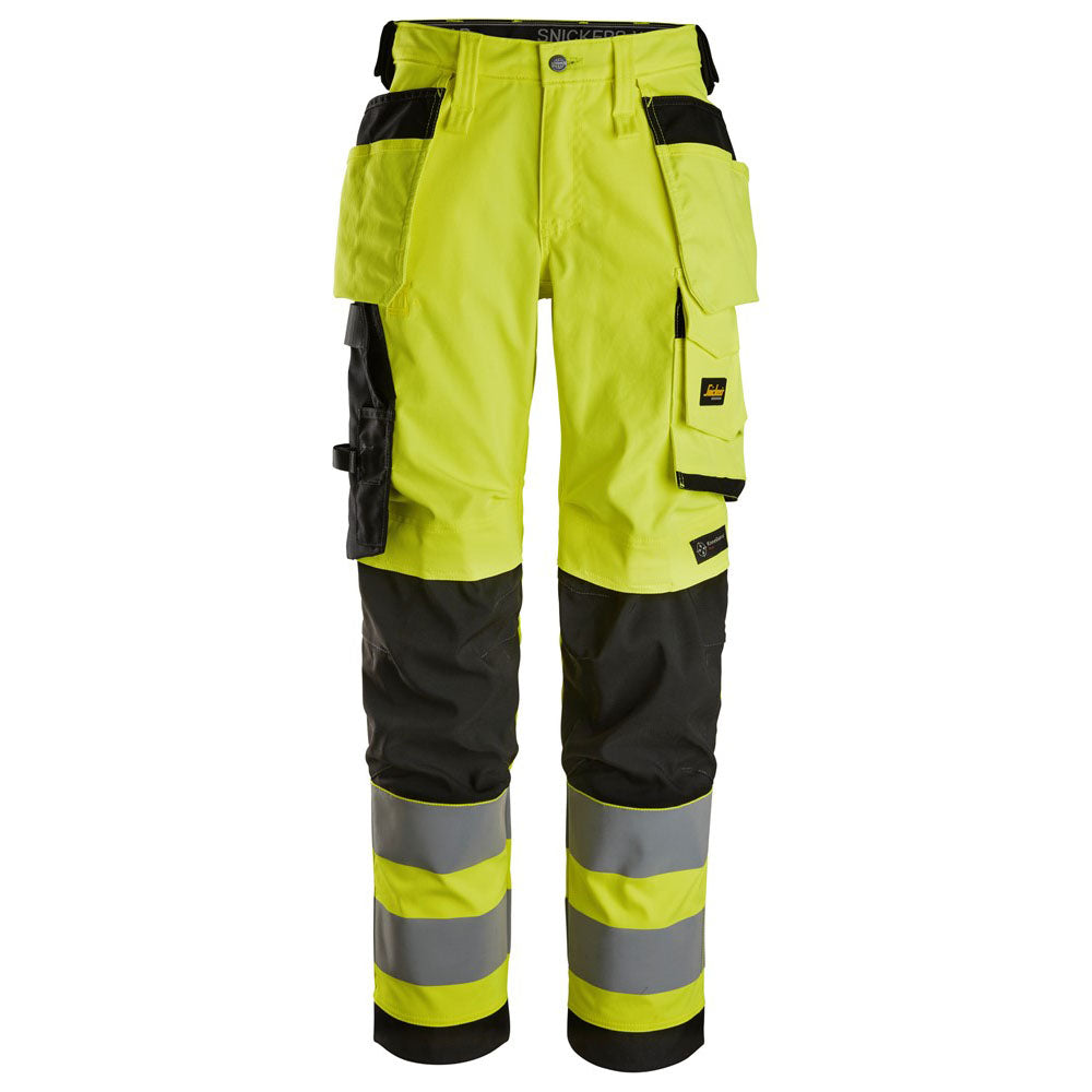 Snickers 6734 High-Vis Class 2 Women's Stretch Trousers Holster Pockets - Premium WOMENS HI-VIS TROUSERS from Snickers - Just £99.24! Shop now at femaleworkwear.com