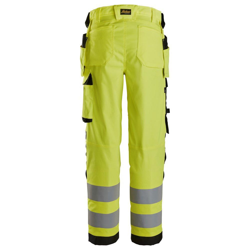 Snickers 6743 Hi-Vis Class 2 Women's Stretch Trousers Holster Pockets - Premium WOMENS HI-VIS TROUSERS from Snickers - Just £108.72! Shop now at femaleworkwear.com