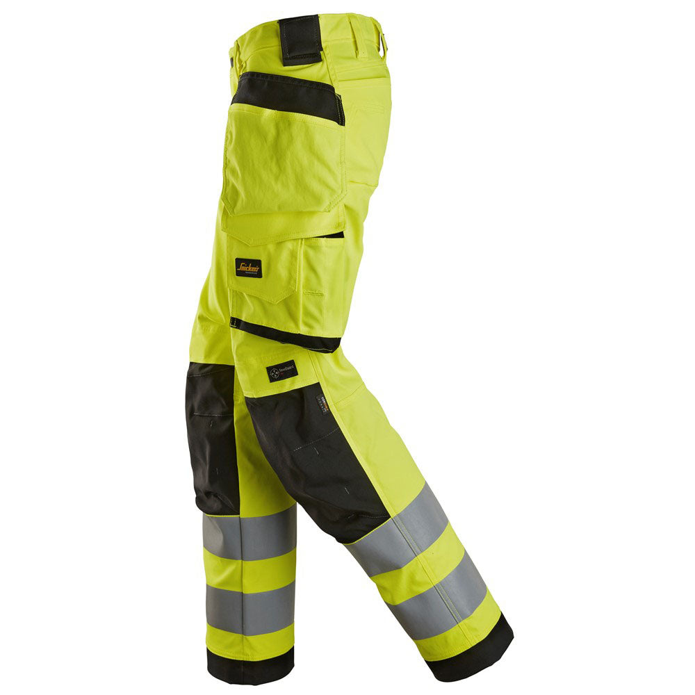 Snickers 6734 High-Vis Class 2 Women's Stretch Trousers Holster Pockets - Premium WOMENS HI-VIS TROUSERS from Snickers - Just £99.24! Shop now at femaleworkwear.com