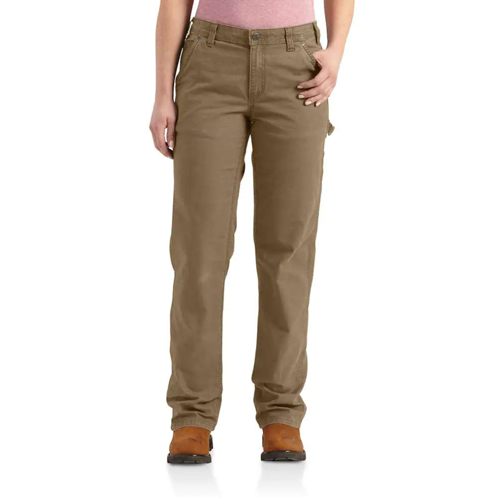 Carhartt 102080 Womens Rugged Flex Loose Fit Canvas Work Trouser Pant - Premium WOMENS TROUSERS from Carhartt - Just £44.93! Shop now at femaleworkwear.com