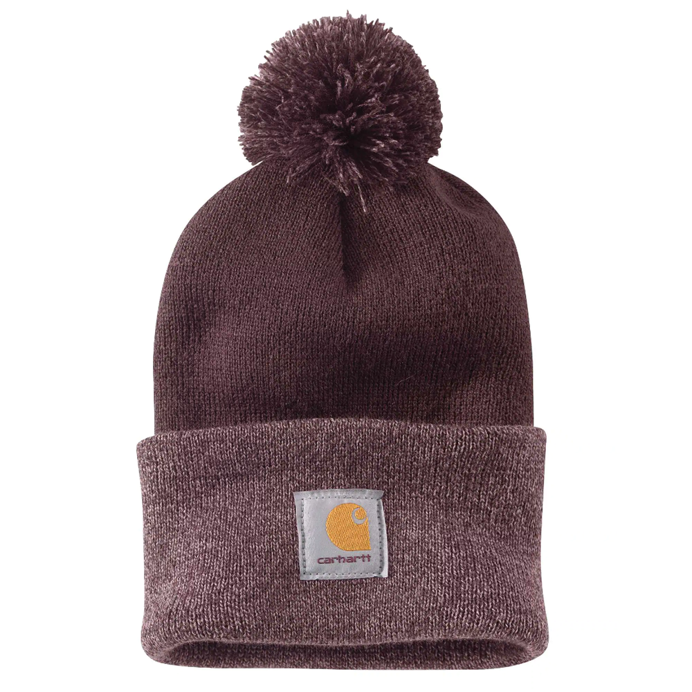 Carhartt 102240 Womens Lookout Knit Pom-Pom Cuffed Beanie Hat - Premium WOMENS HEADWEAR from Carhartt - Just £18.45! Shop now at femaleworkwear.com