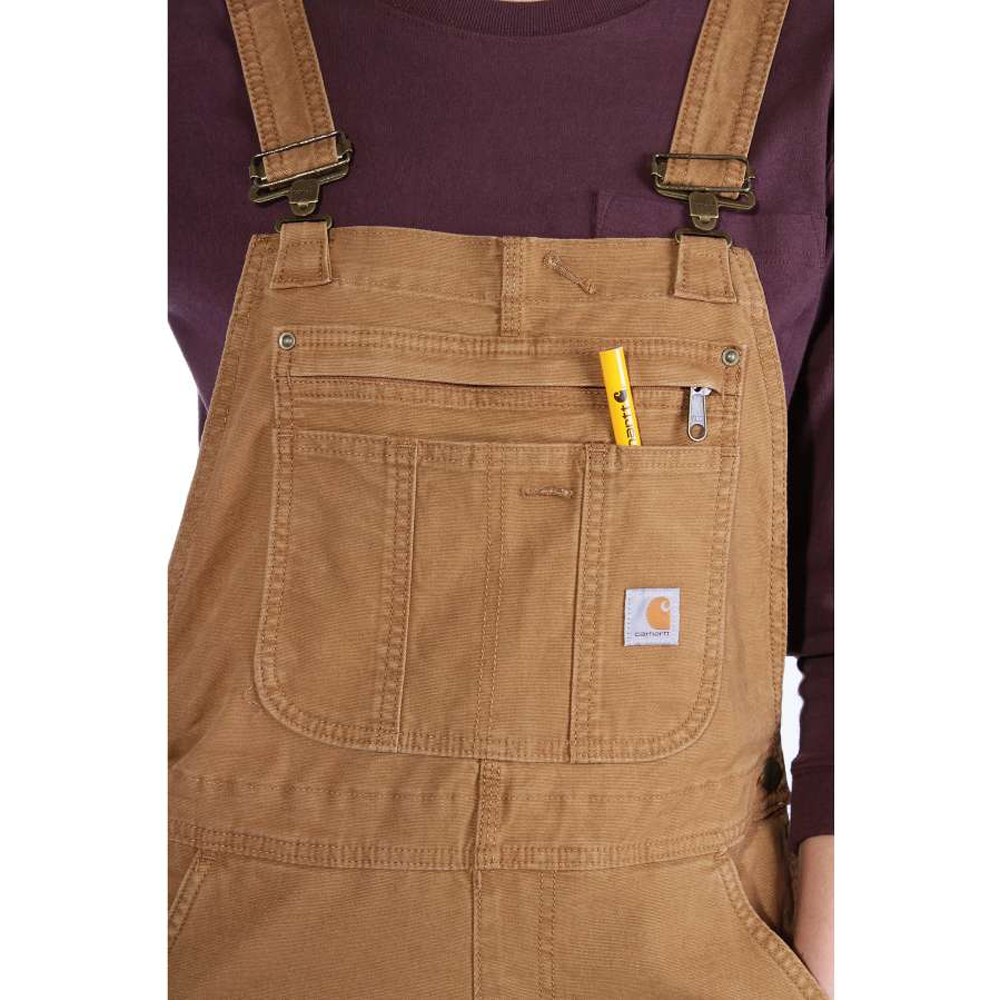 Carhartt 102438 Rugged Flex Loose Fit Canvas Bib Overall - Premium WOMENS TROUSERS from Carhartt - Just £110.05! Shop now at femaleworkwear.com