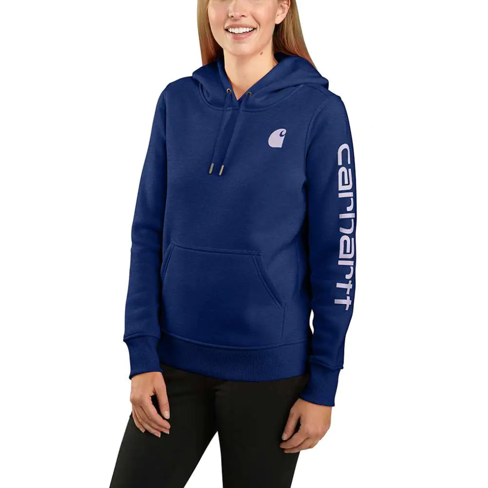 Carhartt 102791 Womens Clarksburg Relaxed Fit Midweight Logo Sleeve Sweatshirt - Premium WOMENS HOODIES from Carhartt - Just £47.37! Shop now at femaleworkwear.com