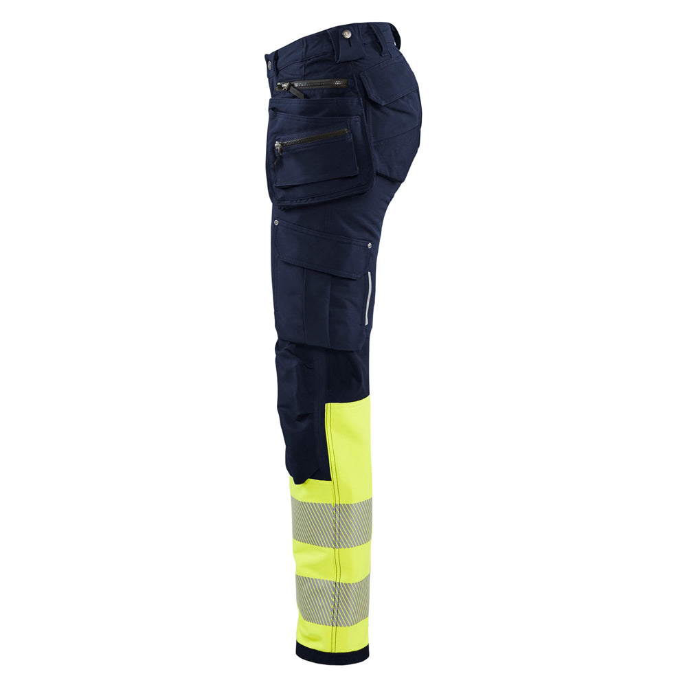 Blaklader 7193 Women's Hi-Vis 4-Way Stretch Holster Pocket Trousers - Premium WOMENS HI-VIS TROUSERS from Blaklader - Just £119.99! Shop now at femaleworkwear.com