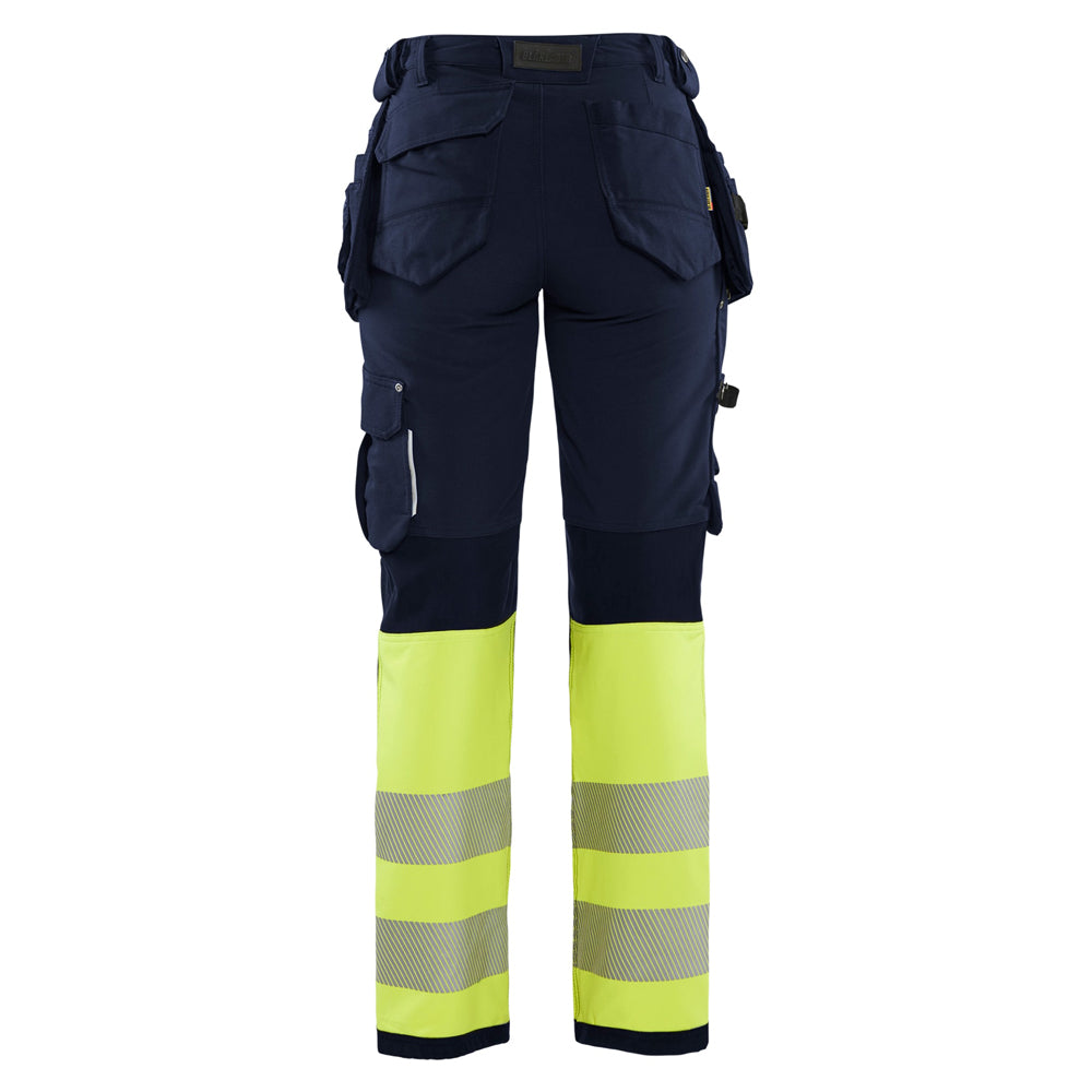 Blaklader 7193 Women's Hi-Vis 4-Way Stretch Holster Pocket Trousers - Premium WOMENS HI-VIS TROUSERS from Blaklader - Just £119.99! Shop now at femaleworkwear.com