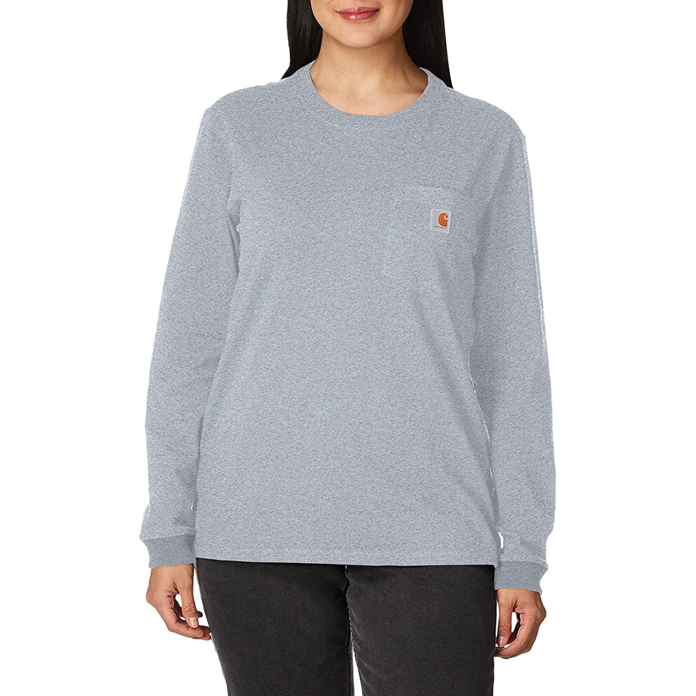 Carhartt 103244 Womens Heavyweight Loose Fit Long Sleeve Pocket T-Shirt - Premium WOMENS T-SHIRTS from Carhartt - Just £17.98! Shop now at femaleworkwear.com