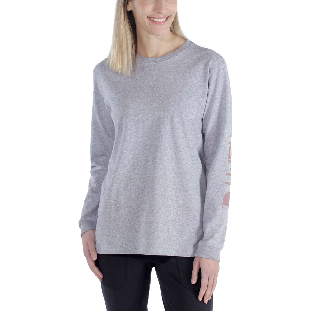 Carhartt 103401 Womens Loose Fit Heavyweight Long Sleeve Graphic T-Shirt - Premium WOMENS T-SHIRTS from Carhartt - Just £20.88! Shop now at femaleworkwear.com