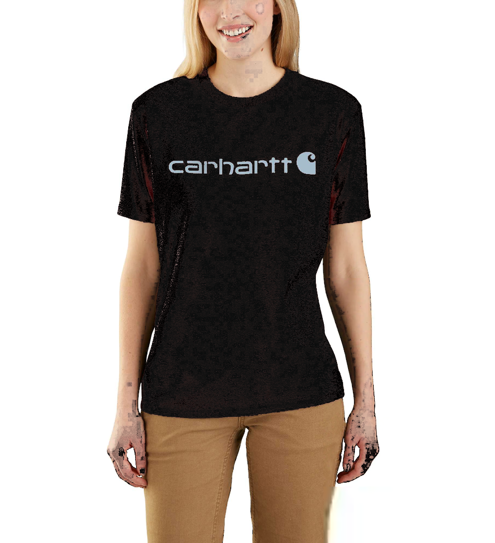 Carhartt 103592 Womens Loose Fit Heavyweight Short Sleeve Logo Graphic T-Shirt - Premium WOMENS T-SHIRTS from Carhartt - Just £17.02! Shop now at femaleworkwear.com