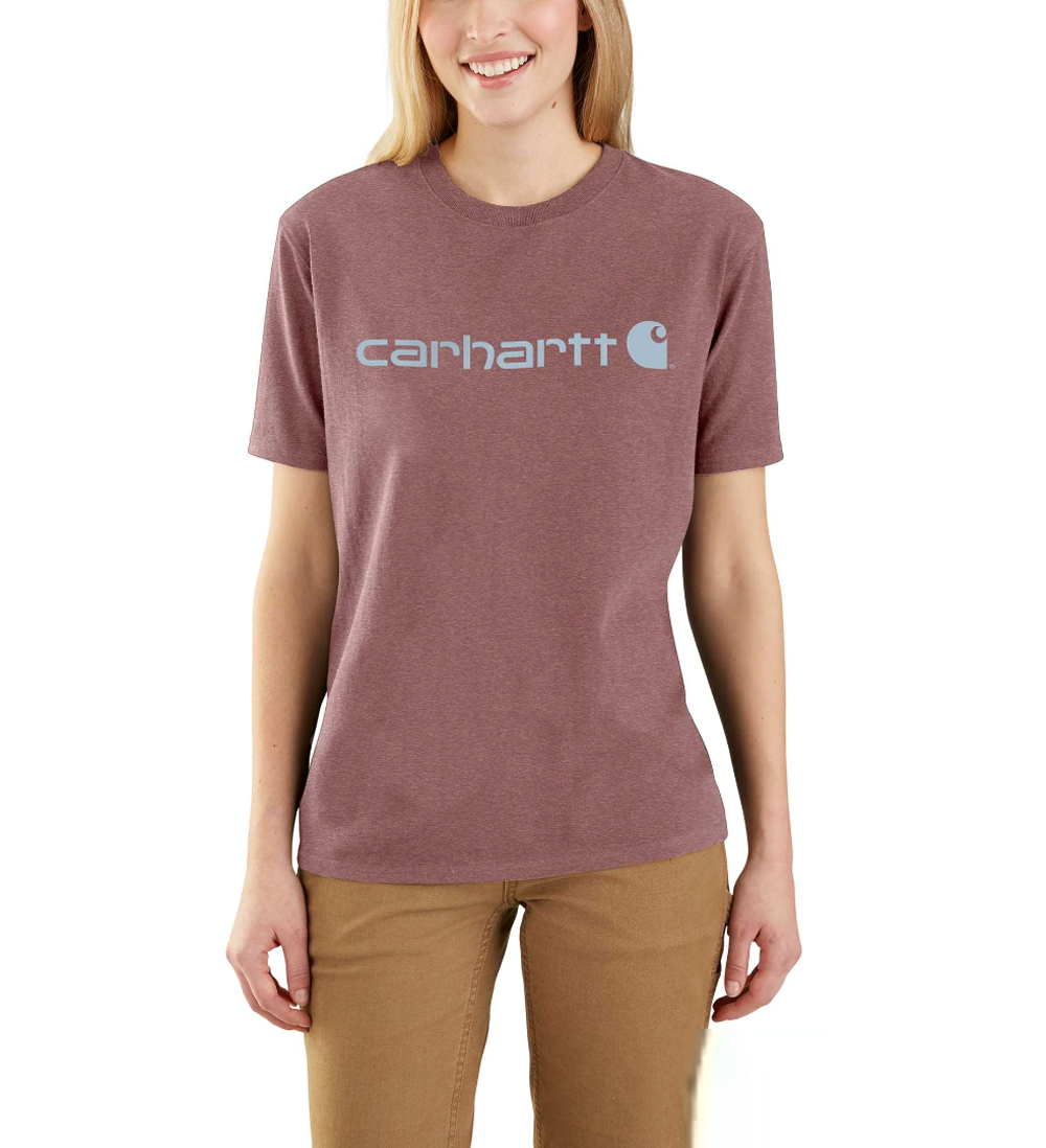 Carhartt 103592 Womens Loose Fit Heavyweight Short Sleeve Logo Graphic T-Shirt - Premium WOMENS T-SHIRTS from Carhartt - Just £17.02! Shop now at femaleworkwear.com