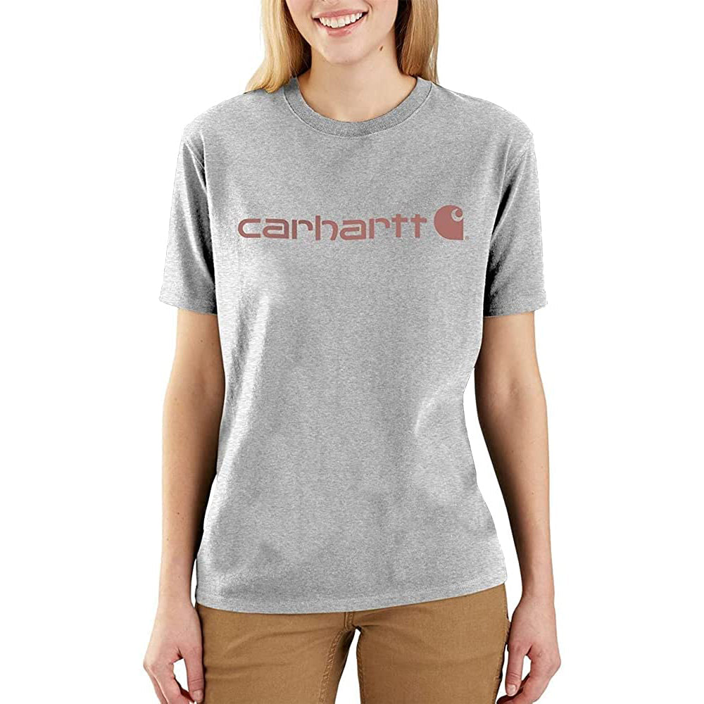 Carhartt 103592 Womens Loose Fit Heavyweight Short Sleeve Logo Graphic T-Shirt - Premium WOMENS T-SHIRTS from Carhartt - Just £17.02! Shop now at femaleworkwear.com