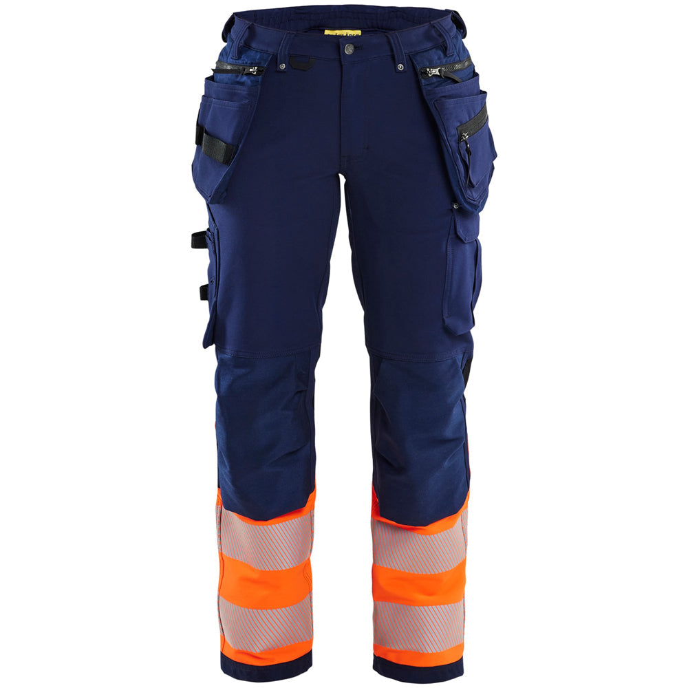 Blaklader 7193 Women's Hi-Vis 4-Way Stretch Holster Pocket Trousers - Premium WOMENS HI-VIS TROUSERS from Blaklader - Just £119.99! Shop now at femaleworkwear.com