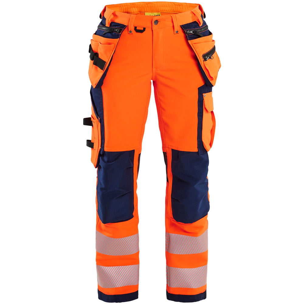 Blaklader 7197 Womens Hi-Vis 4-Way Stretch Holster Pocket Work Trouser - Premium WOMENS HI-VIS TROUSERS from Blaklader - Just £123.23! Shop now at femaleworkwear.com