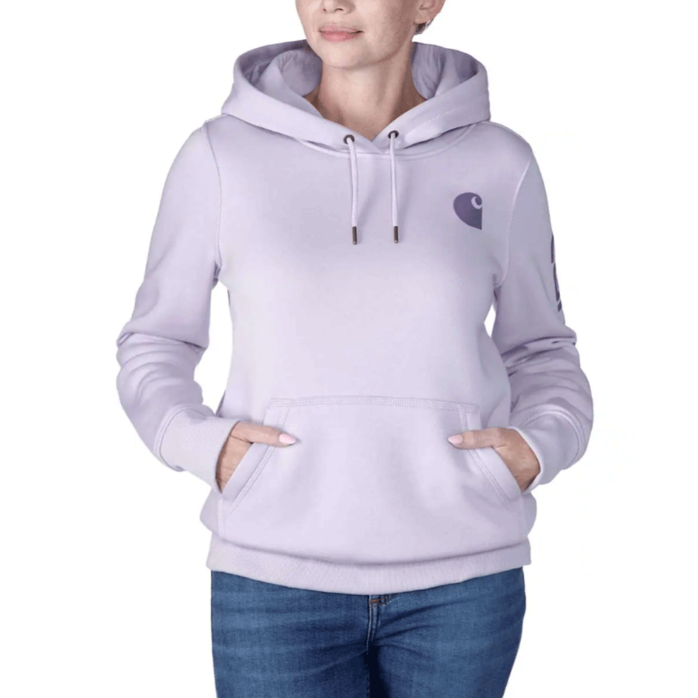 Carhartt 102791 Womens Clarksburg Relaxed Fit Midweight Logo Sleeve Sweatshirt - Premium WOMENS HOODIES from Carhartt - Just £47.37! Shop now at femaleworkwear.com