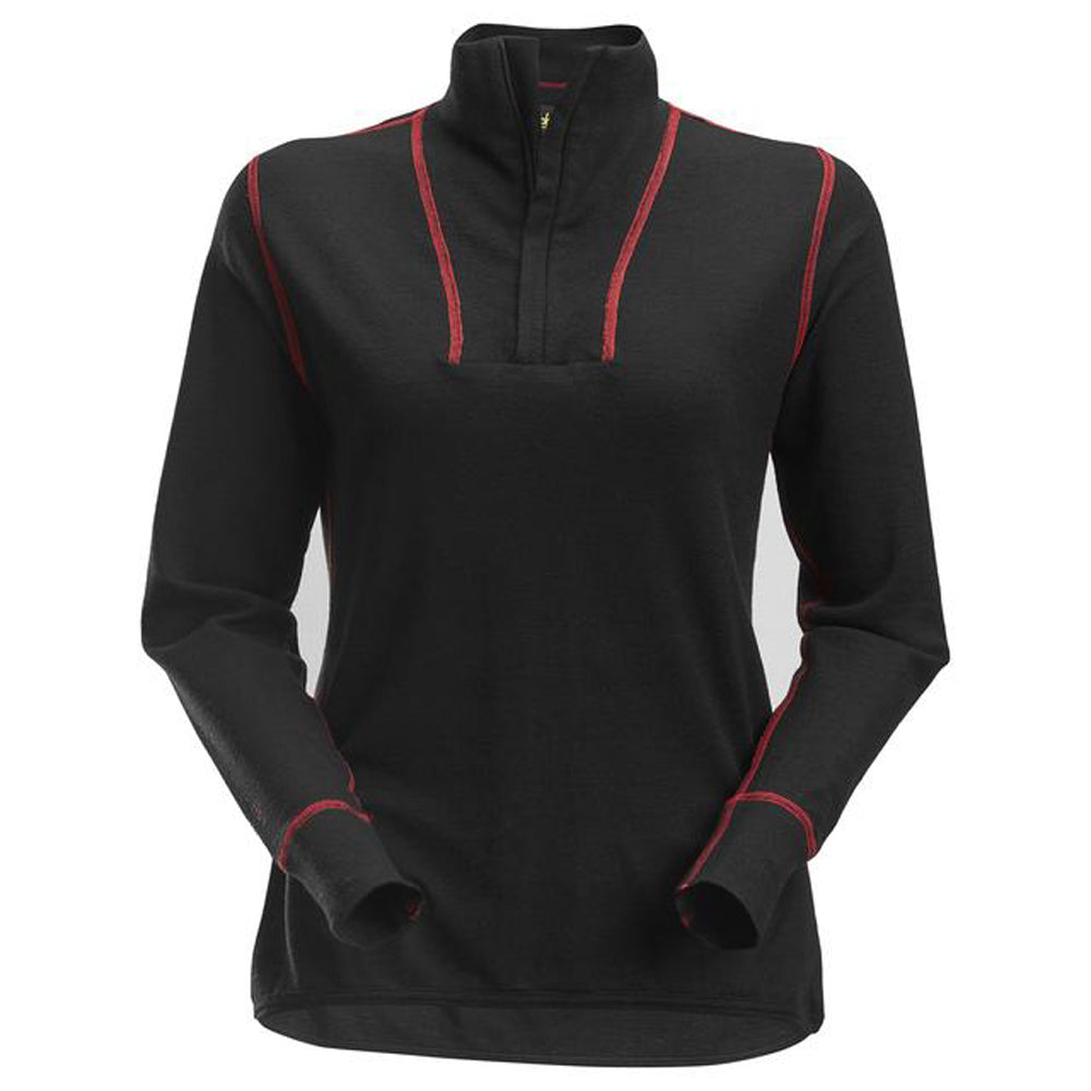 Snickers 9476 Protectwork Women's Half Zip Wool Long Sleeve Shirt - Premium WOMENS THERMALS from Snickers - Just £106.12! Shop now at femaleworkwear.com