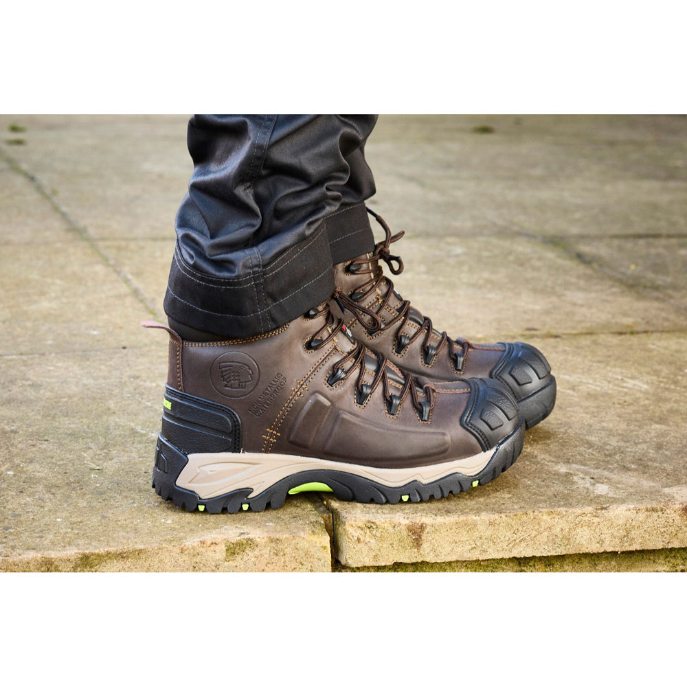 Apache Neptune Brown Non- Metallic Waterproof Safety Work Boot - Premium SAFETY BOOTS from Apache - Just £49.85! Shop now at femaleworkwear.com