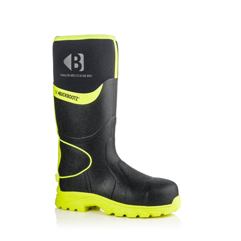 Buckler BBZ8000 S5 360° High Visibility Neoprene / Rubber Safety Wellington Boot with Ankle Protection Only Buy Now at Female Workwear!