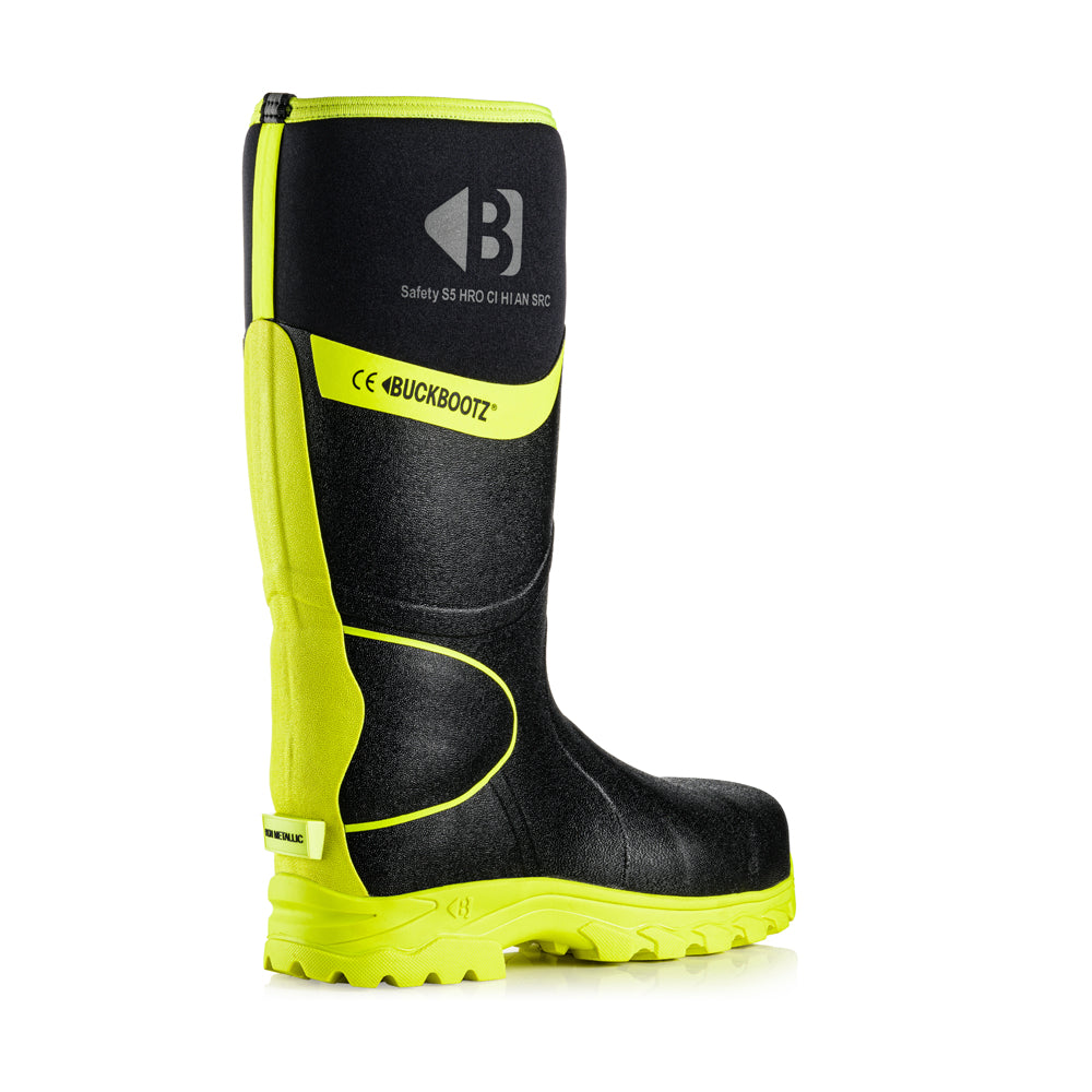 Buckler BBZ8000 S5 360° High Visibility Neoprene / Rubber Safety Wellington Boot with Ankle Protection Only Buy Now at Female Workwear!