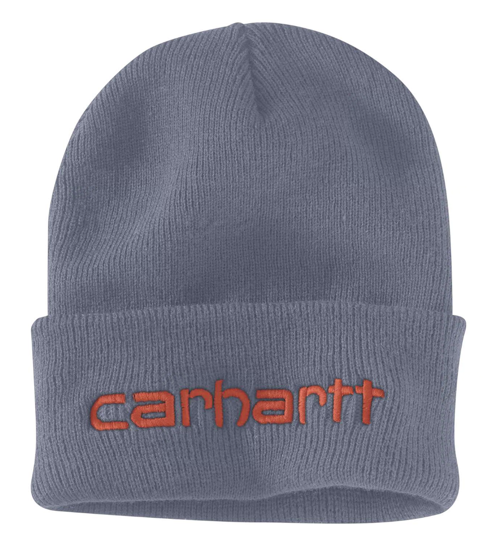 Carhartt 104068 Knitted Insulated Logo Graphic Cuffed Beanie Hat Only Buy Now at Workwear Nation!