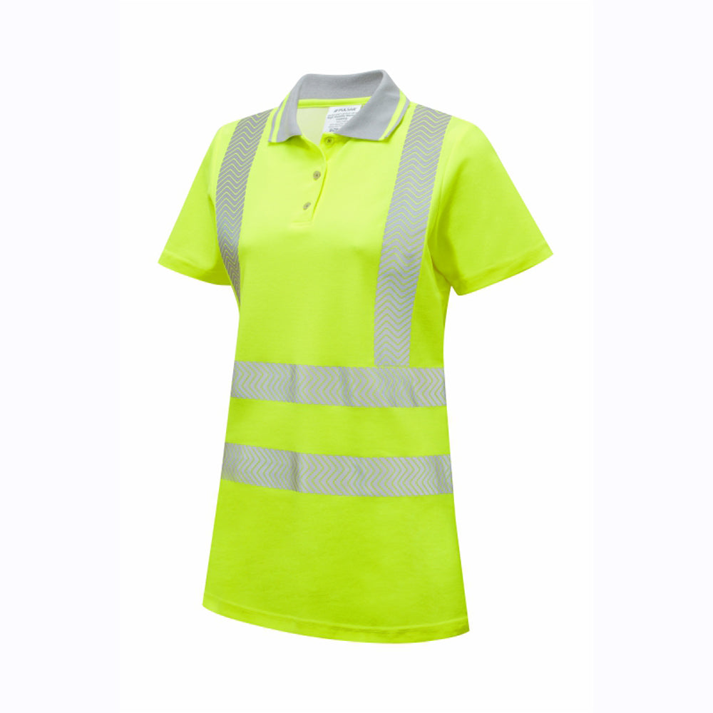 PULSAR® LIFE LFE950 / LFE951 Ladies Sustainable Hi-Vis Polo Shirt - Premium WOMENS HI-VIS T-SHIRTS from Pulsar - Just £20.99! Shop now at femaleworkwear.com