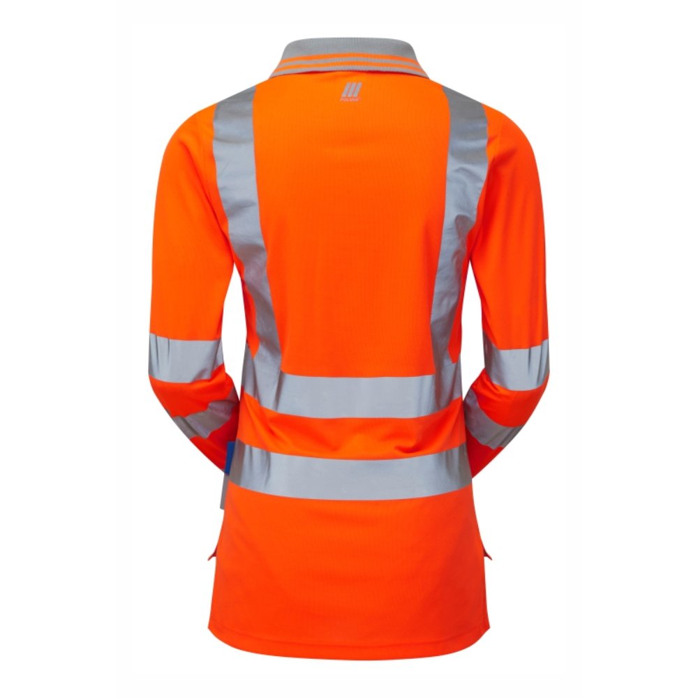 PULSAR PR703 Rail Spec Ladies Long Sleeve Polo Shirt - Premium WOMENS HI-VIS T-SHIRTS from PULSAR - Just £21.84! Shop now at femaleworkwear.com