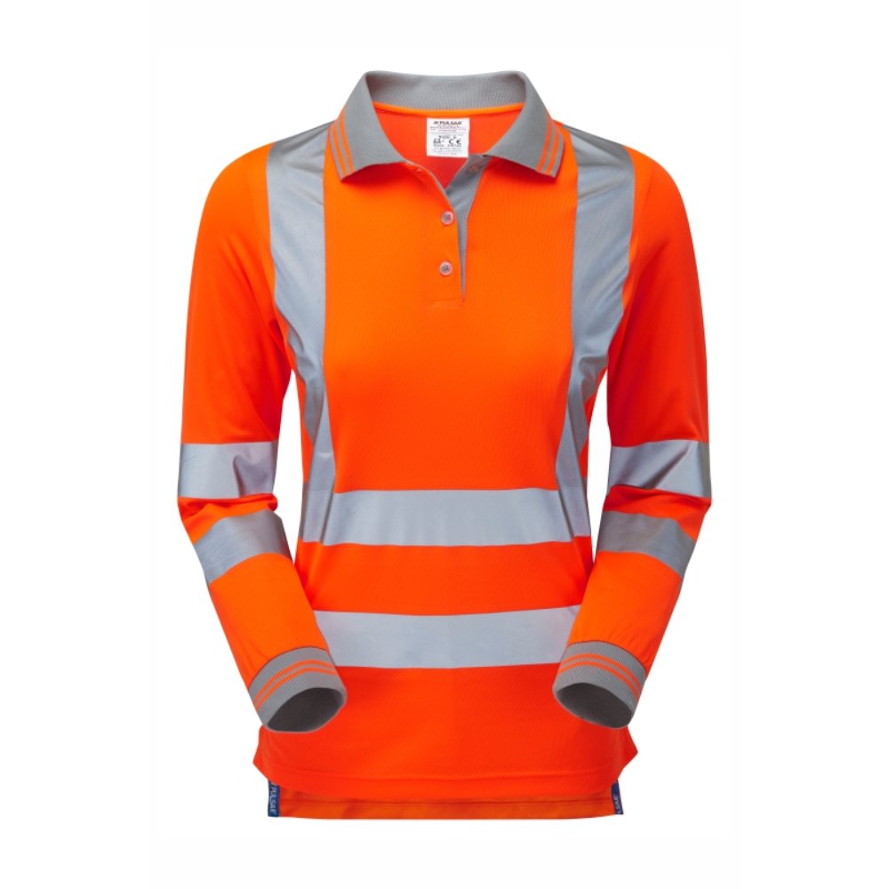 PULSAR PR703 Rail Spec Ladies Long Sleeve Polo Shirt - Premium WOMENS HI-VIS T-SHIRTS from PULSAR - Just £21.84! Shop now at femaleworkwear.com