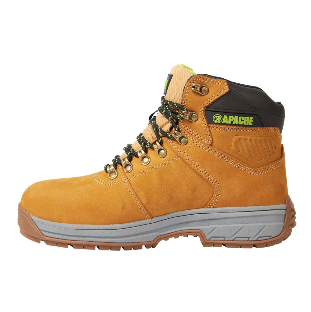 Apache Moose Jaw Leather Waterproof Safety Boot Wheat - Premium SAFETY BOOTS from Apache - Just £57.56! Shop now at femaleworkwear.com