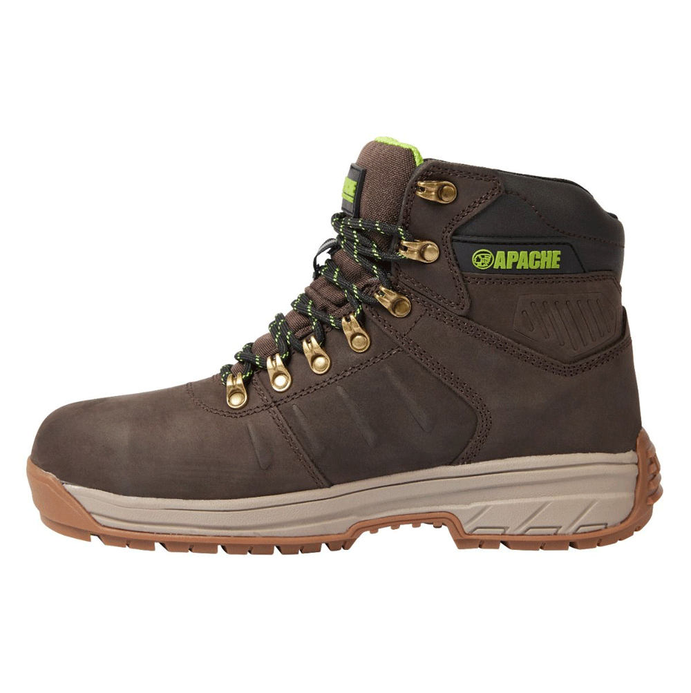 Apache Moose Jaw Leather Waterproof Safety Boot Brown - Premium SAFETY BOOTS from Apache - Just £57.56! Shop now at femaleworkwear.com