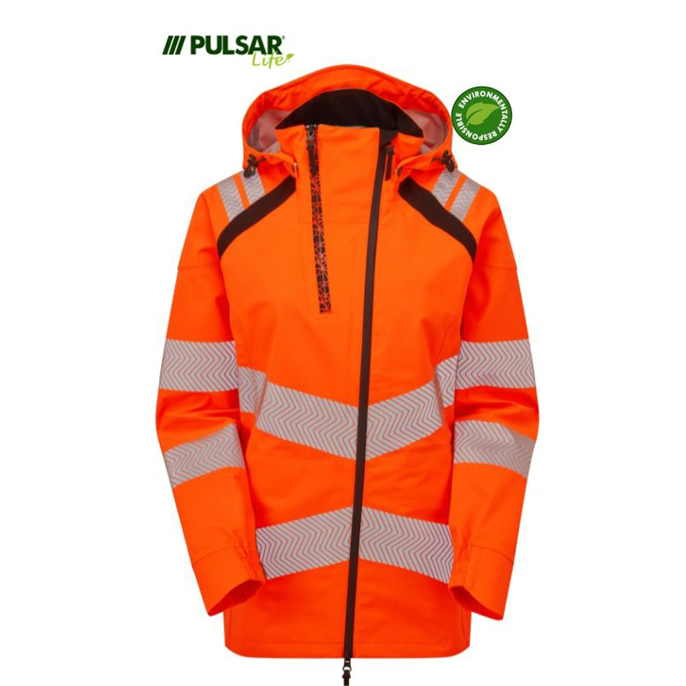 PULSAR® LIFE LFE960 GRS Women's Shell Jacket Orange - Premium WOMENS HI-VIS JACKETS from Pulsar - Just £128.05! Shop now at femaleworkwear.com