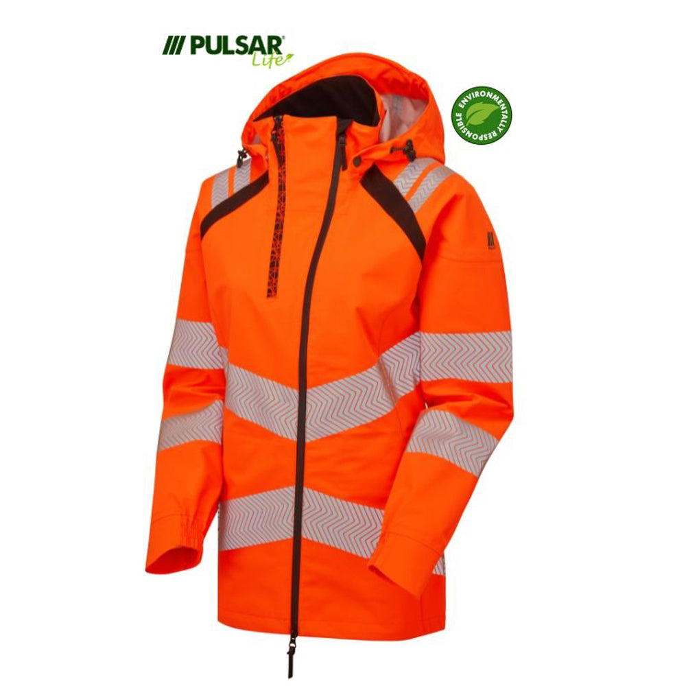 PULSAR® LIFE LFE960 GRS Women's Shell Jacket Orange - Premium WOMENS HI-VIS JACKETS from Pulsar - Just £128.05! Shop now at femaleworkwear.com