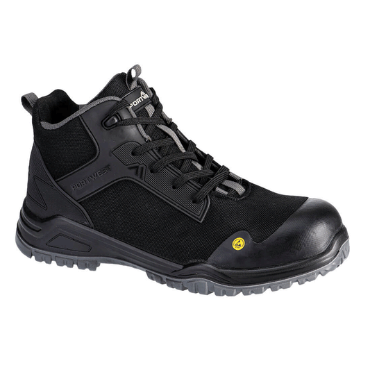 Portwest FE01 FX2 Bevel Composite Mid Boot S3S ESD SR FO - Premium SAFETY BOOTS from Portwest - Just £39.29! Shop now at femaleworkwear.com