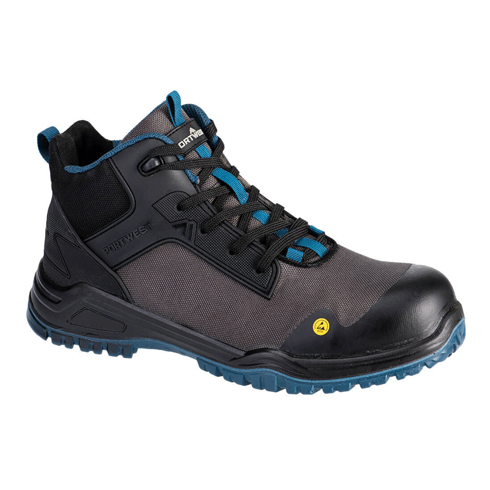 Portwest FE01 FX2 Bevel Composite Mid Boot S3S ESD SR FO - Premium SAFETY BOOTS from Portwest - Just £39.29! Shop now at femaleworkwear.com