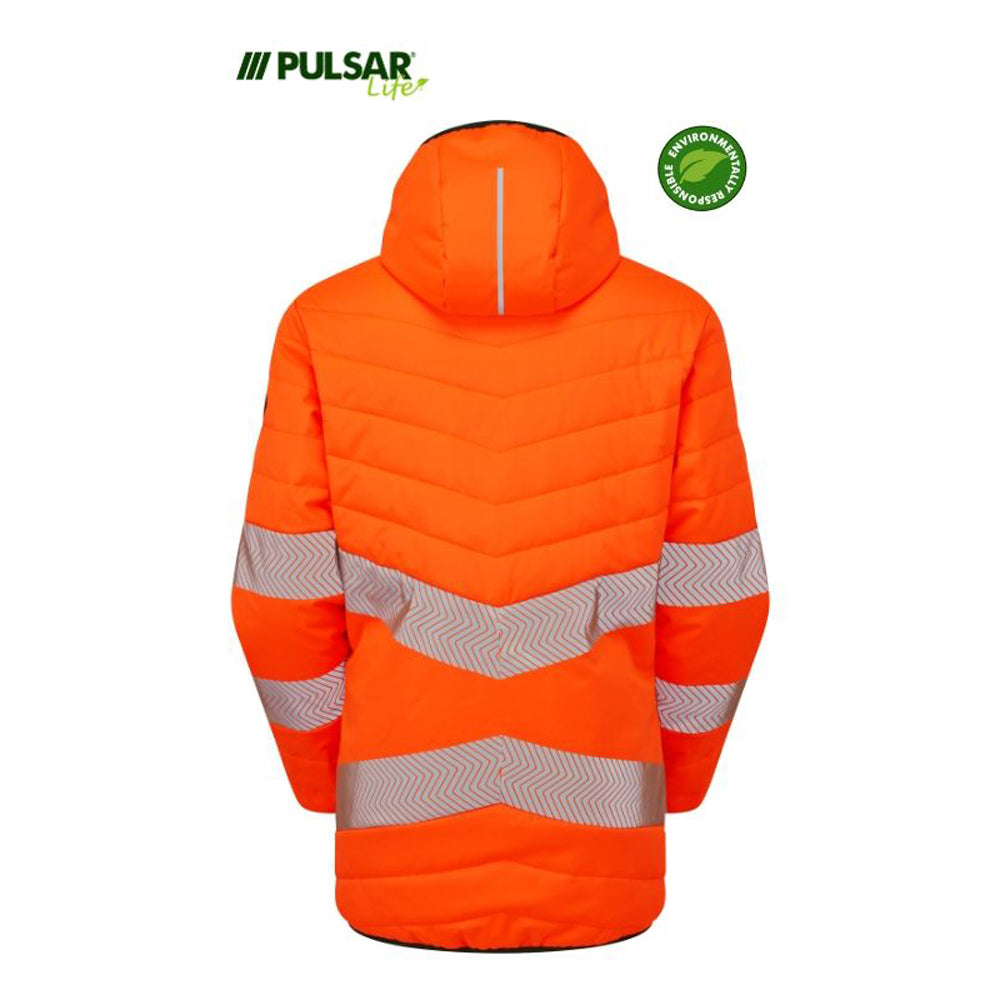 PULSAR® LIFE LFE963 GRS Women's Reversible Hi-Vis Puffer Jacket Orange - Premium WOMENS HI-VIS JACKETS from Pulsar - Just £105.25! Shop now at femaleworkwear.com