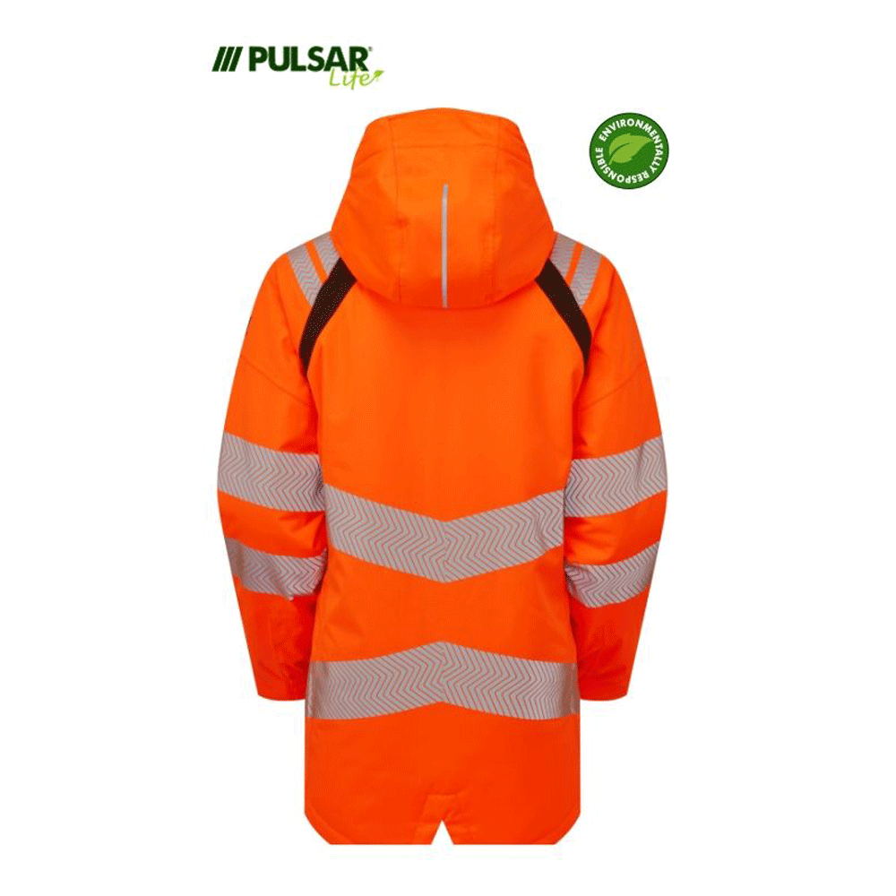 PULSAR® LIFE LFE969 GRS Women's Waterproof Hi-Vis Insulated Parka Orange - Premium WOMENS HI-VIS JACKETS from Pulsar - Just £138.58! Shop now at femaleworkwear.com