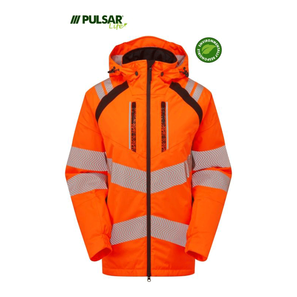 PULSAR® LIFE LFE969 GRS Women's Waterproof Hi-Vis Insulated Parka Orange - Premium WOMENS HI-VIS JACKETS from Pulsar - Just £138.58! Shop now at femaleworkwear.com