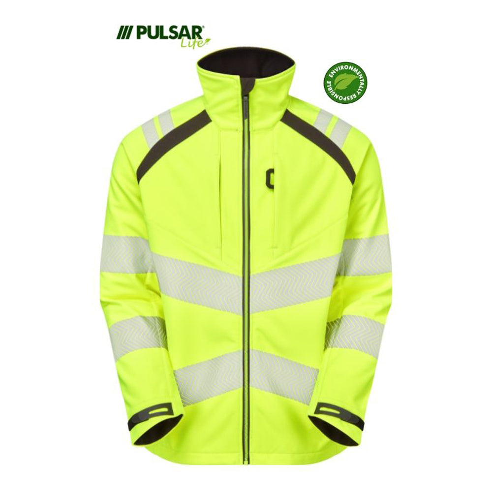 PULSAR® LIFE LFE965 GRS Women's Waterproof Hi-Vis Softshell Jacket Yellow - Premium WOMENS HI-VIS JACKETS from Pulsar - Just £87.70! Shop now at femaleworkwear.com