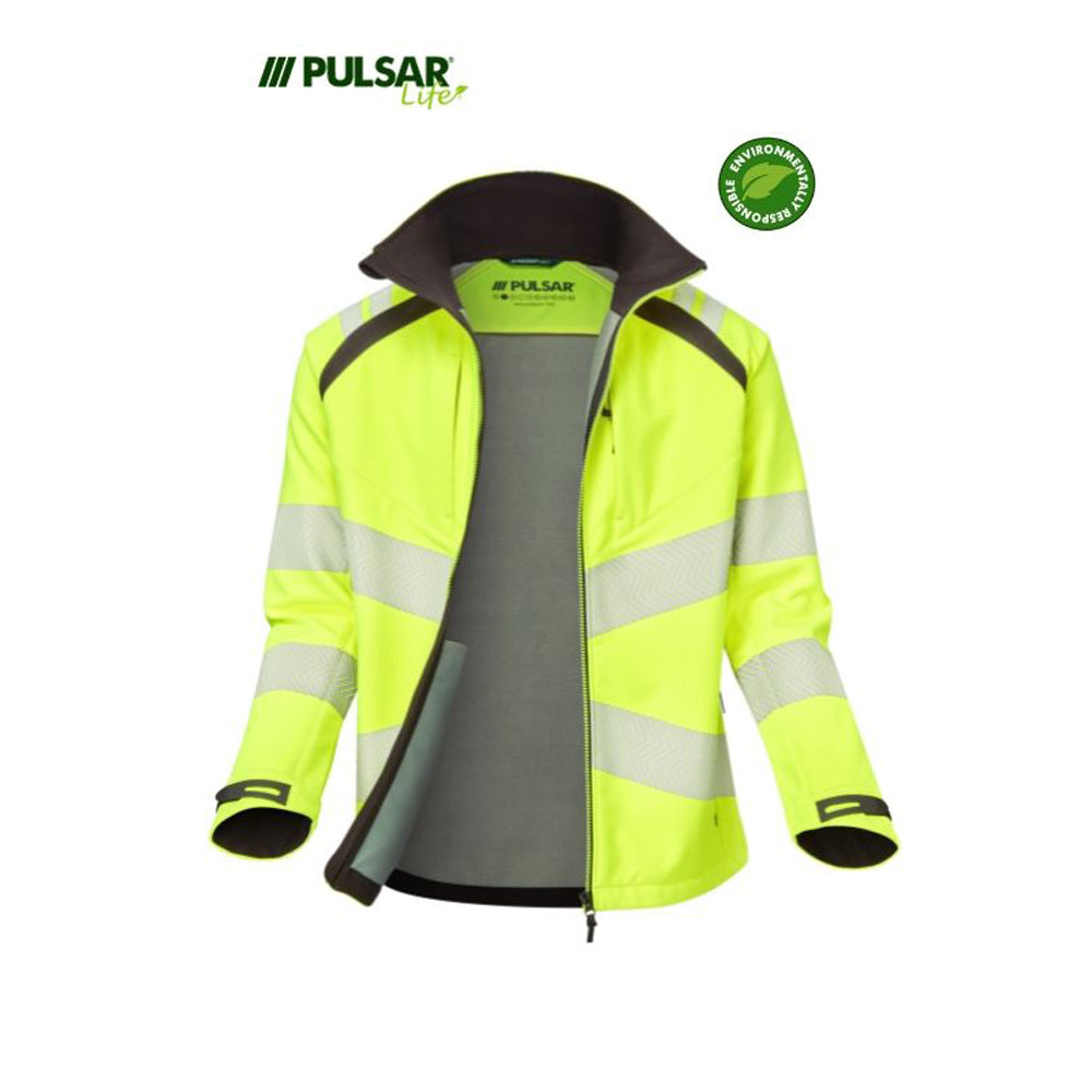 PULSAR® LIFE LFE965 GRS Women's Waterproof Hi-Vis Softshell Jacket Yellow - Premium WOMENS HI-VIS JACKETS from Pulsar - Just £87.70! Shop now at femaleworkwear.com
