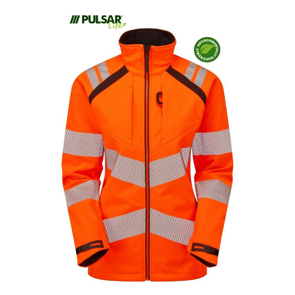 PULSAR® LIFE LFE966 GRS Women's Waterproof Hi-Vis Softshell Jacket Orange - Premium WOMENS HI-VIS JACKETS from Pulsar - Just £87.70! Shop now at femaleworkwear.com