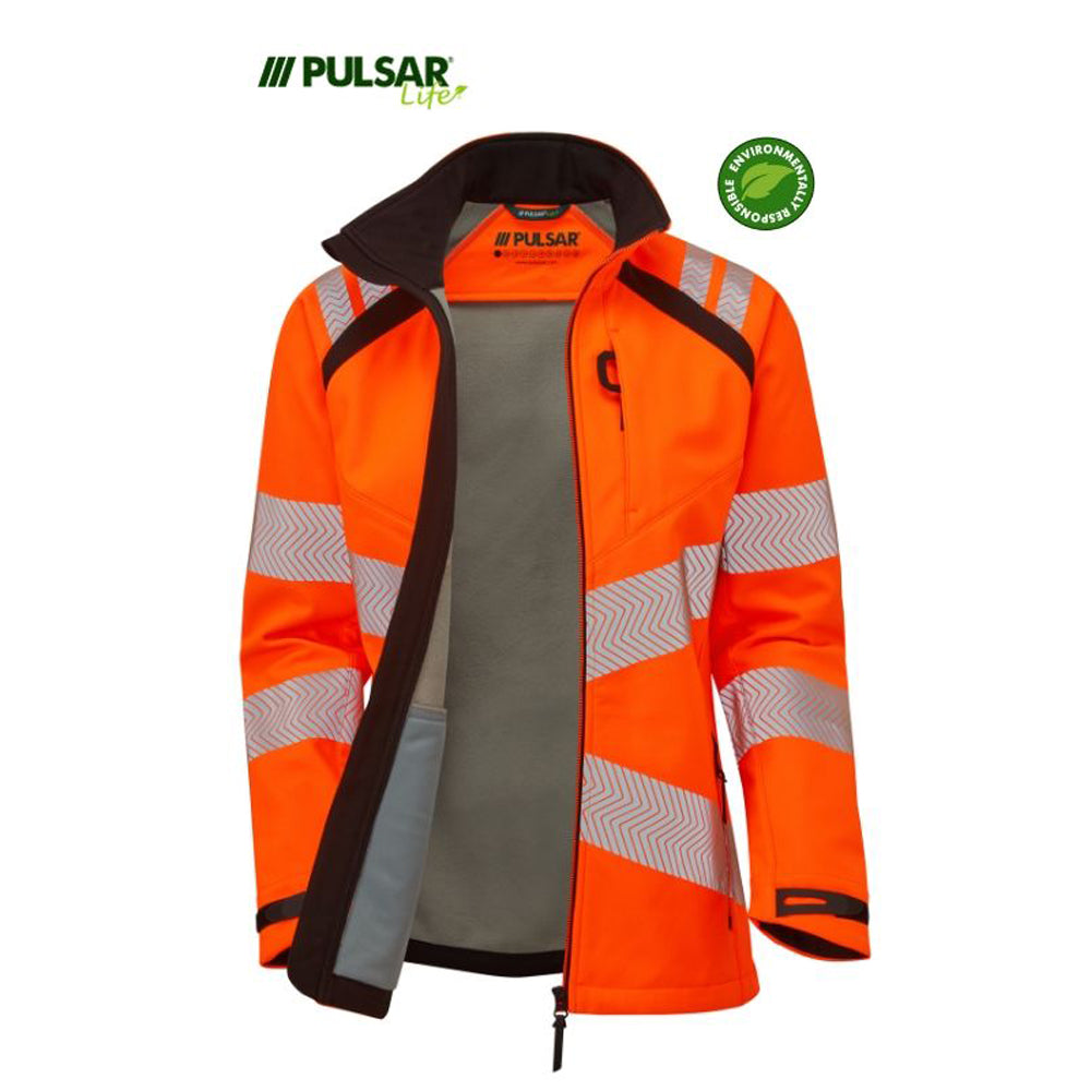 PULSAR® LIFE LFE966 GRS Women's Waterproof Hi-Vis Softshell Jacket Orange - Premium WOMENS HI-VIS JACKETS from Pulsar - Just £87.70! Shop now at femaleworkwear.com